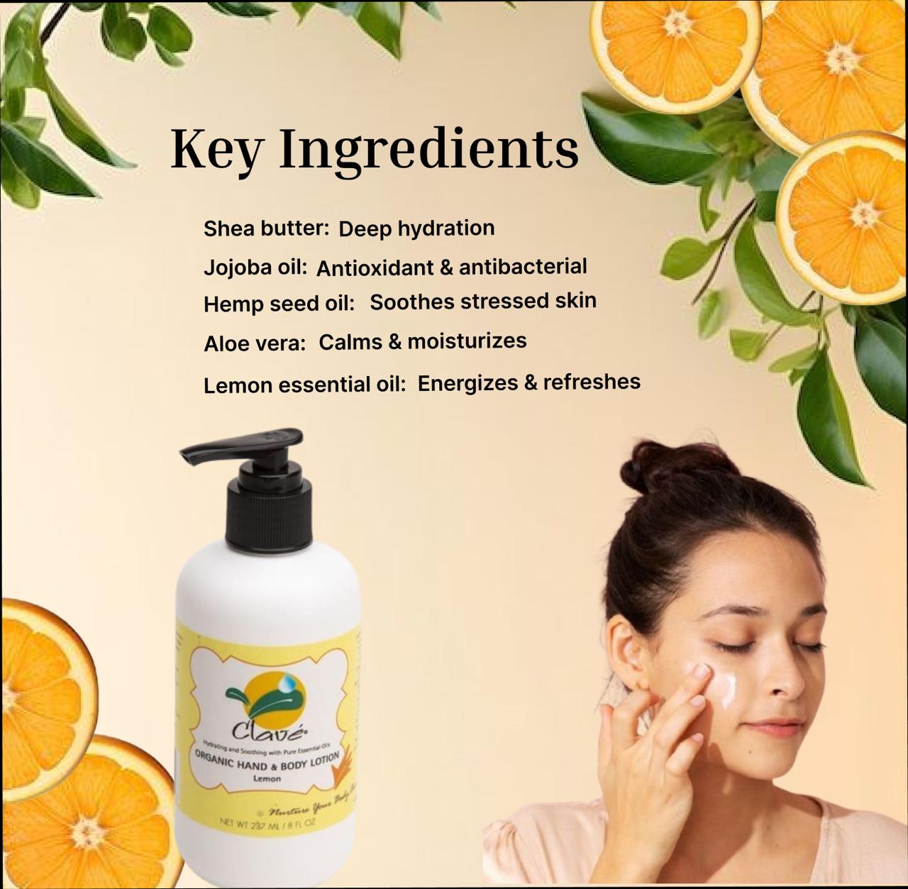 Organic Hand & Body Lotion – Lemon - Image 3