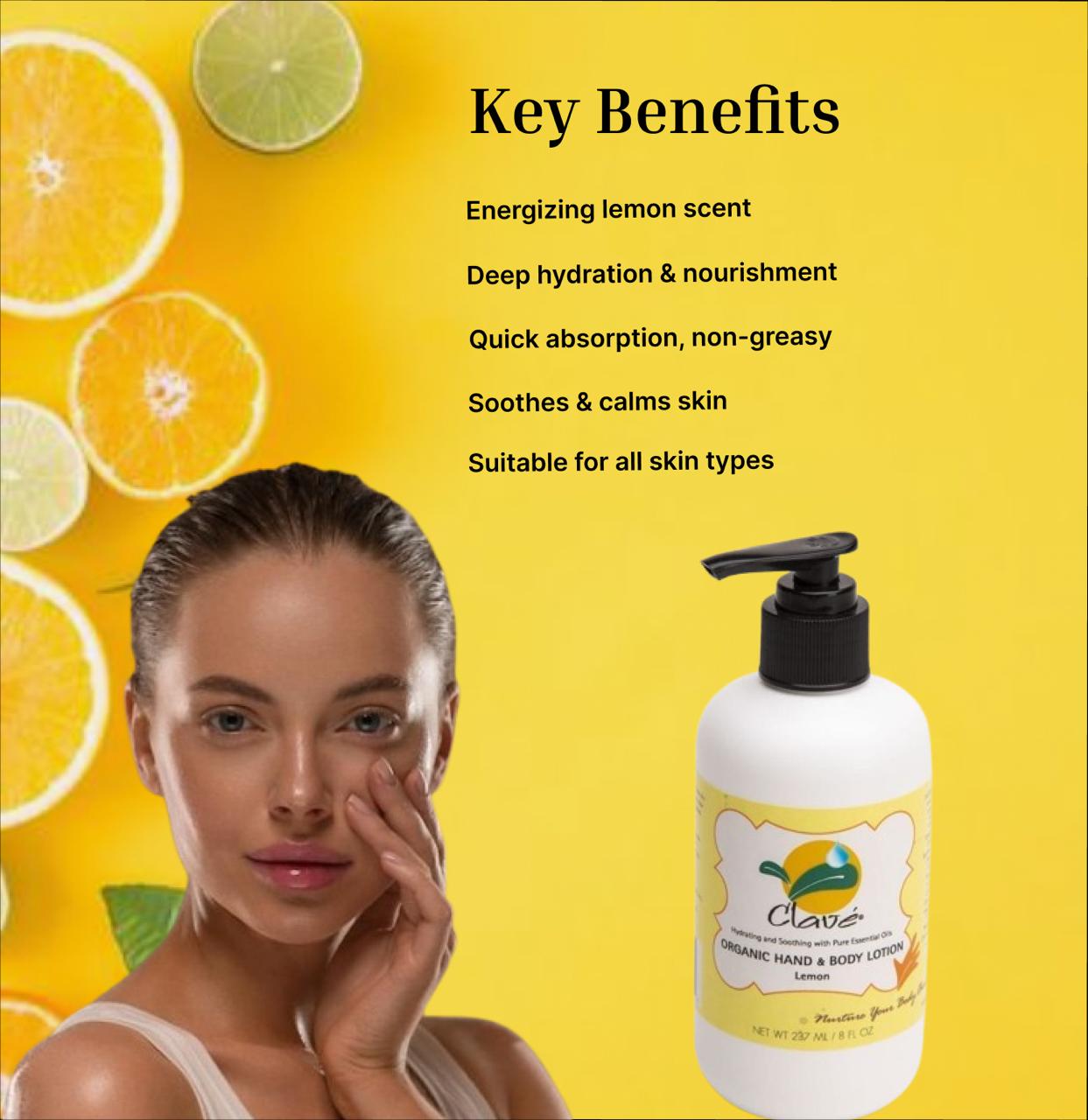 Organic Hand & Body Lotion – Lemon - Image 2